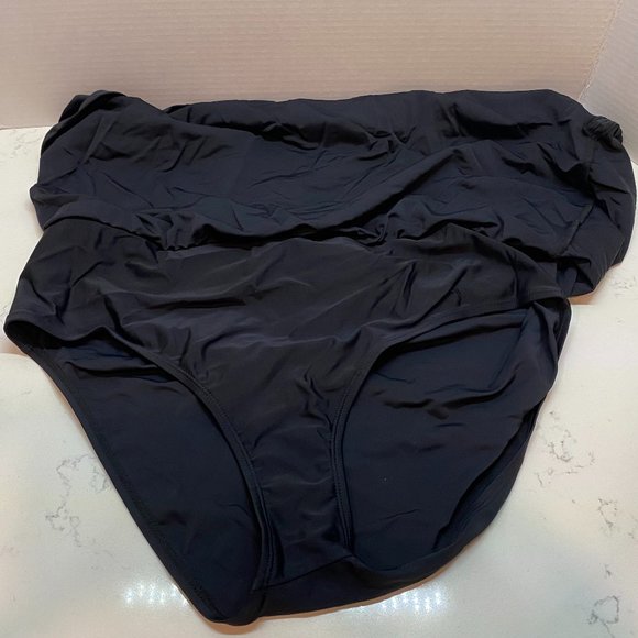 NWT Christina Black Skirted Bottom Swimsuit - Picture 1 of 9